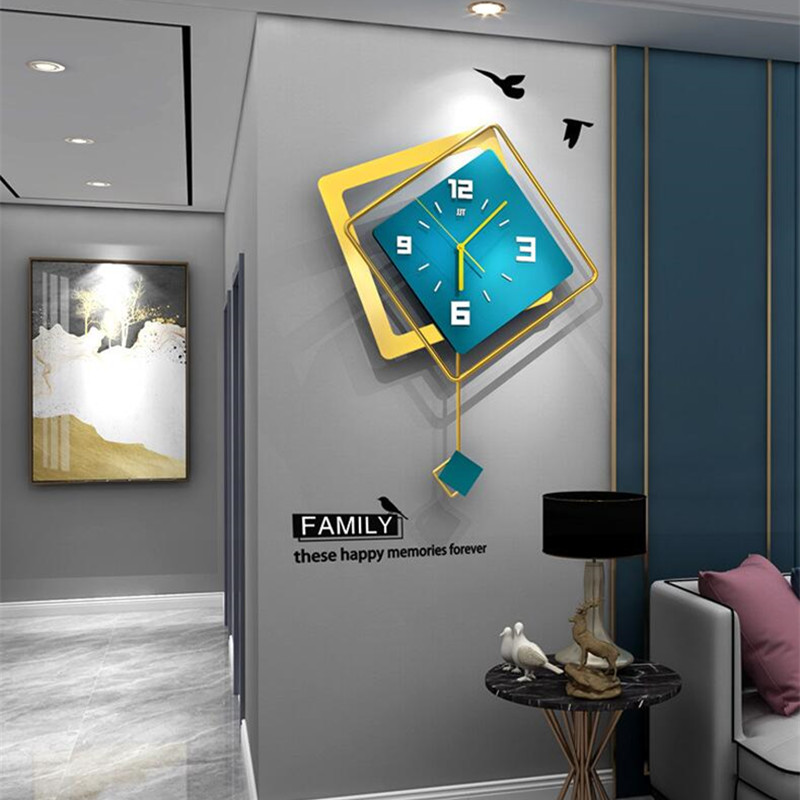 3D Nordic square Swing Wall Cl - Luxury Lifestyle Living review and price